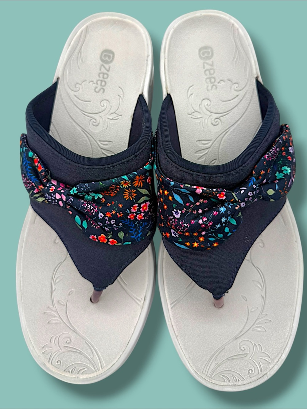 BZees Dancing Queen Floral Wedge Sandals – Cloud 9 Comfort! 🌸✨ - Picture 2 of 10